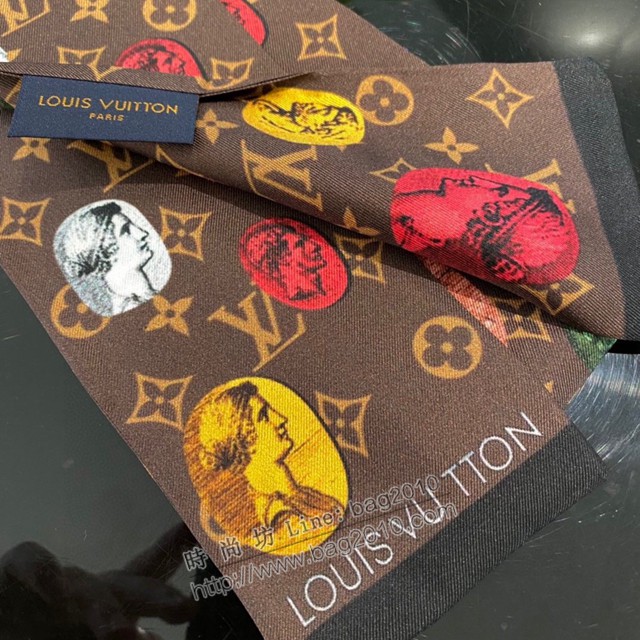 Louis Vuitton圍巾絲巾 路易威登專櫃最新款發帶小領巾 LV雙層真絲飄帶  mmj1531